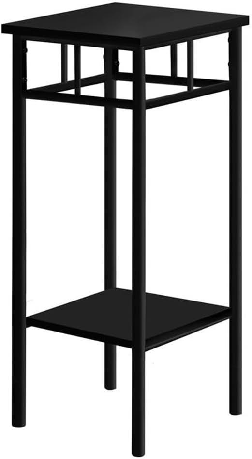 Accent Table Side End Plant Stand Square Living Room Bedroom Metal Black