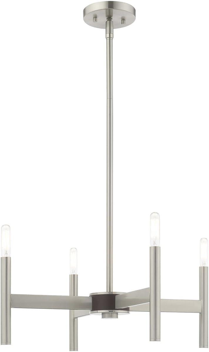 Livex Lighting Copenhagen 4 - Light Chandelier in  Brushed Nickel