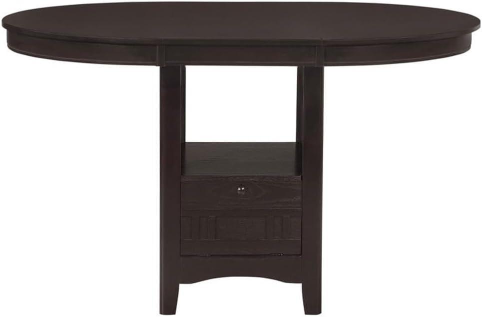 Coaster Lavon Transitional Wood Oval Counter Height Table Espresso