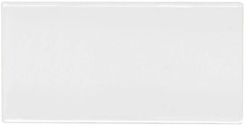 Tenedos White Ceramic 3x6 Glossy Subway Wall Tile Backsplash for Kitchen, Bathroom Shower, Accent Decor, Fireplace (80 Pieces - Box of 10 sq.ft.)