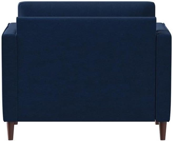 LifeStyle Solutions Jareth King Chair in Navy Blue Fabric Upholstery