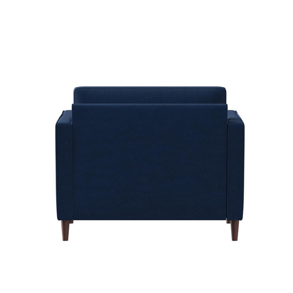 LifeStyle Solutions Jareth King Chair in Navy Blue Fabric Upholstery