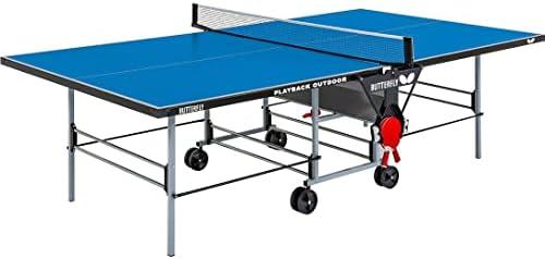 Butterfly Butterfly Indoor/Outdoor Playback Rollaway Foldable Table Tennis Table (6mm Thick)