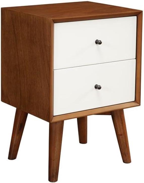 Williams 2 - Drawer Nightstand in Acorn/White