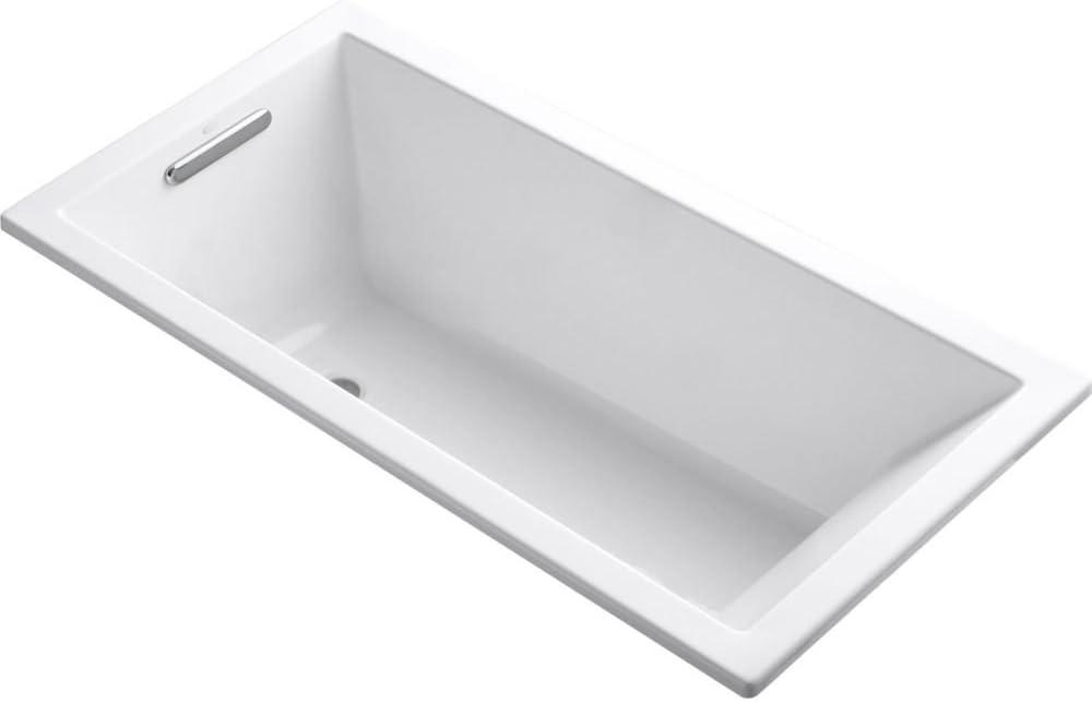 White Acrylic 60" x 30" Drop-In Soaking Bathtub