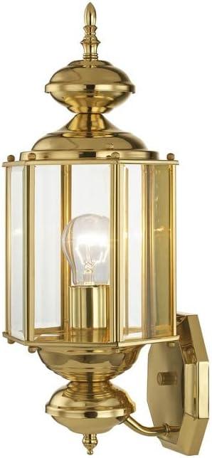 Livex Lighting Outdoor Basics 1 - Light Wall Light in  Polished Brass