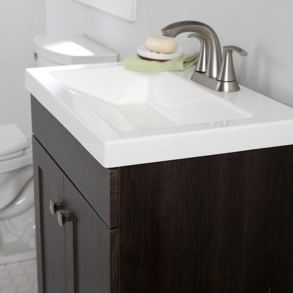 Elm Ember Freestanding Bathroom Vanity with Marble Top