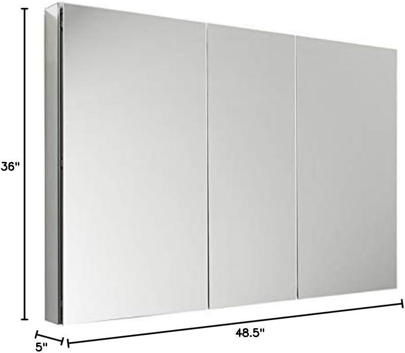 Senza Recessed/Surface Mount Rectangular Frameless Bathroom Medicine Cabinet