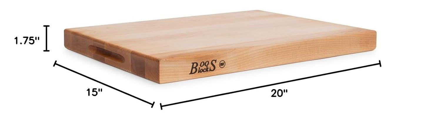 John Boos - R2015 Platinum Commercial Series Maple Wood Edge Grain Reversible Cutting Board, 20 Inches x 15 Inches x 1.75 Inches