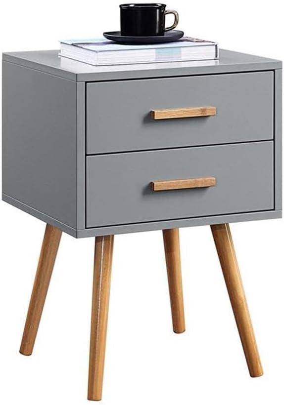 Convenience Concepts Oslo 2 Drawer End Table, Gray
