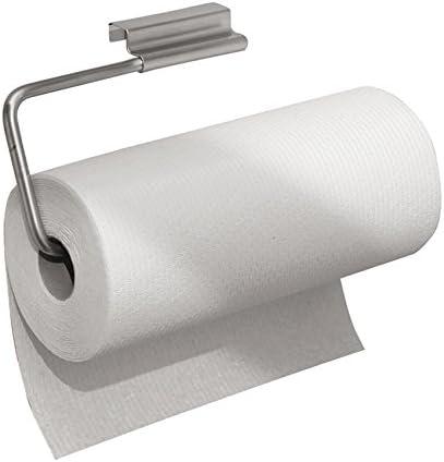 Stainless Steel Over-Cabinet Paper Towel Holder with Foam Backing