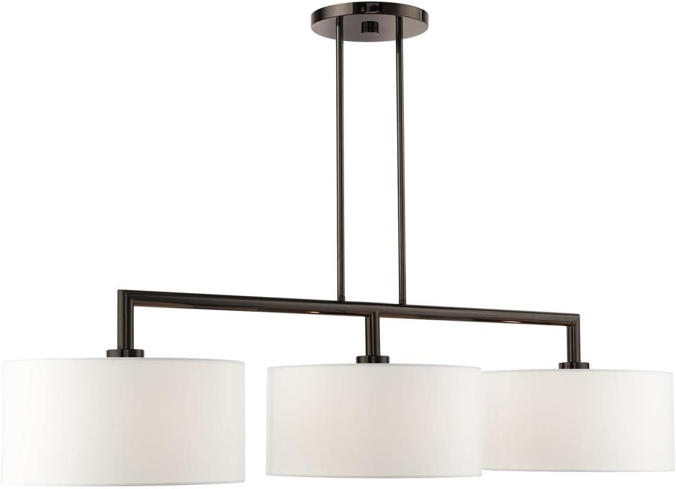 Livex Lighting Meridian 3 - Light Chandelier in  Black Chrome