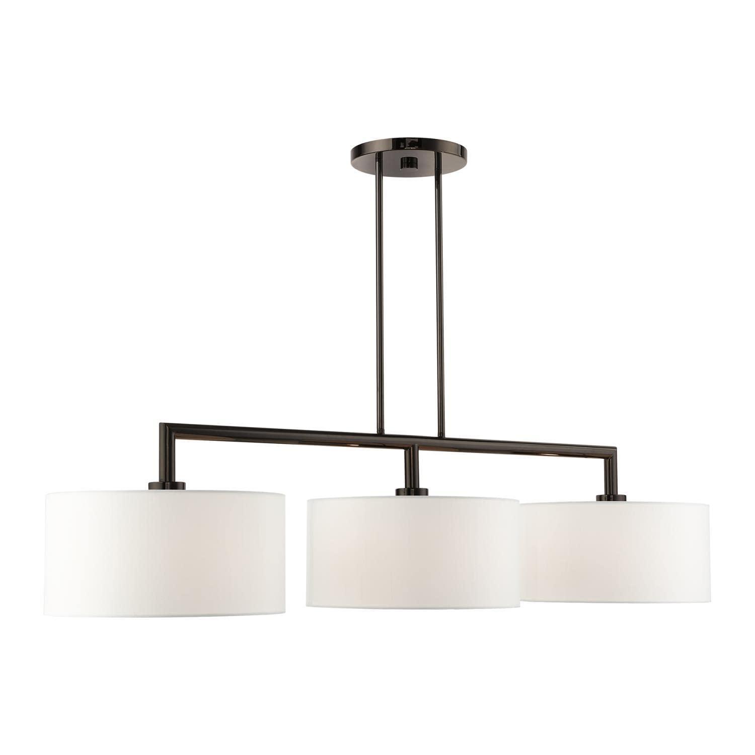 Livex Lighting Meridian 3 - Light Chandelier in  Black Chrome