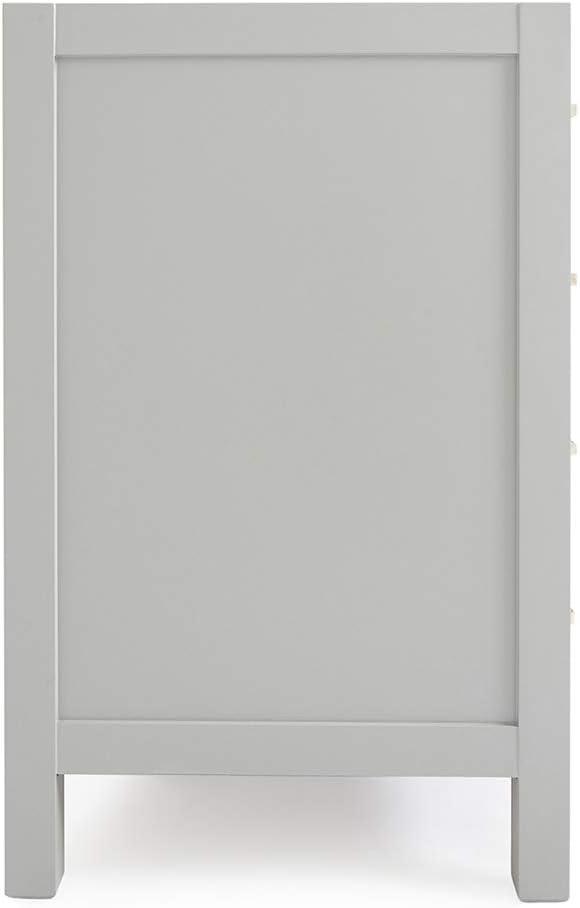 ARIEL 48" Grey Bathroom Vanity Base Cabinet, Single Sink Configuration, 2 Soft Closing Doors, 9 Full Extension Dovetail Drawers, Brushed Nickel