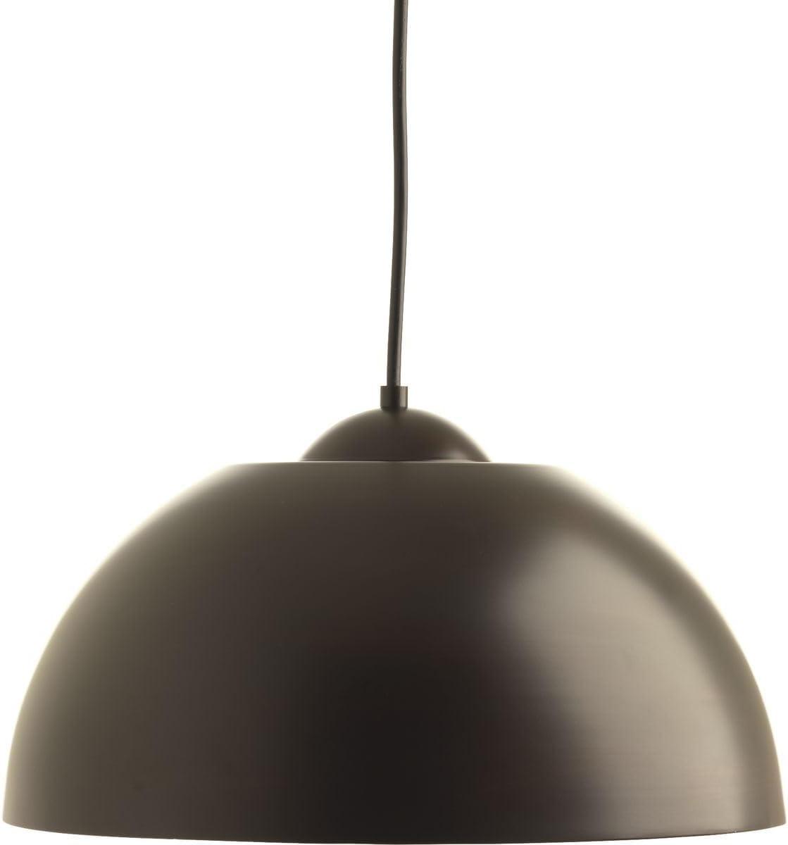 Progress Lighting Dome Collection 1-Light LED Pendant, Satin Aluminum Finish, Painted Silver Interior, Steel Material