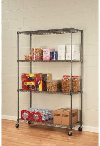 48'' W Height -Adjustable Shelving Unit with Wheels