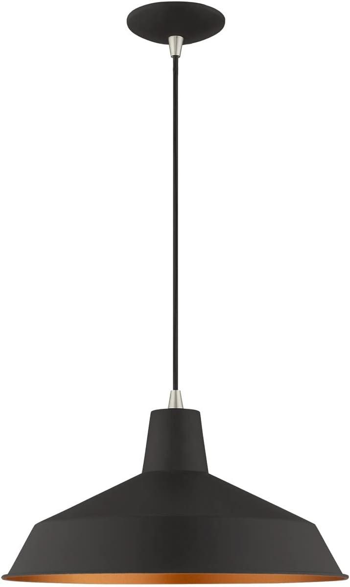 Livex Lighting 41183 1 Light 16" Wide Pendant - Black