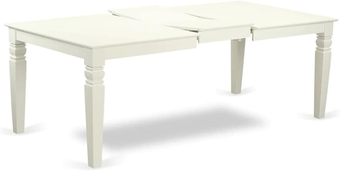 Linen White Rectangular Kitchen Table - Stylish, Comfortable, and Luxurious Dining Table for Family Gatherings.