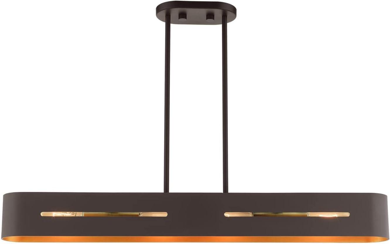 Livex Lighting Rave 4 - Light Chandelier in  Bronze/Antique Brass