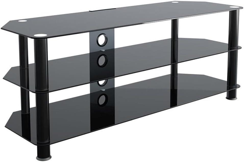 AVF Transitional Steel and Glass TV Stand for 39" to 60" TVs in Black