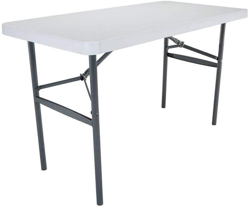 Lifetime 4-foot Folding Table, Light Commercial, White Granite