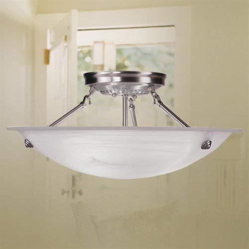 Livex Lighting Oasis 3 - Light Flush Mount in  Brushed Nickel