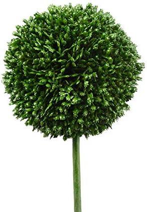 A&B Home Artificial Plants - Artificial Boxwood Topiary Tree, Artificial Ball Shaped Tree w/White Pulp Pot for Home Décor Indoor,Set of 3 Faux Tabletop Plant, 11" x 4" x 10"