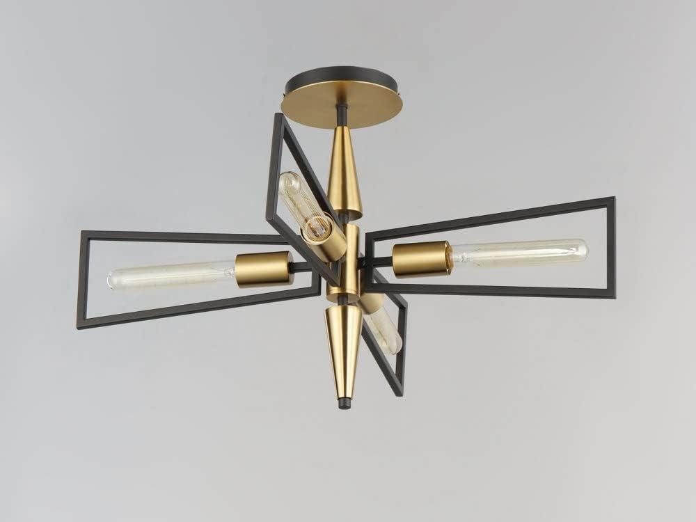Maxim Lighting Wings 4 - Light Flush Mount in  Black/Satin Brass