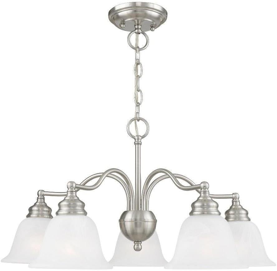 Livex Essex Convertible Chandelier Ceiling Mount in Brushed Nickel