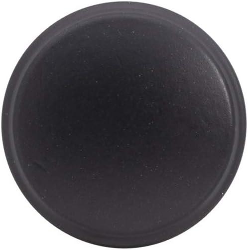 Matte Black Round Cabinet Knob with Mounting Hardware