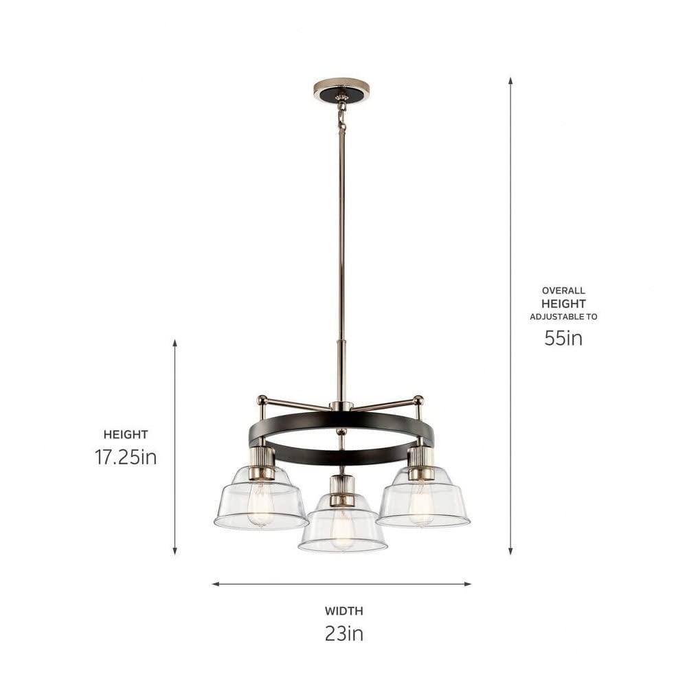 Kichler Lighting Eastmont 3 - Light Chandelier in  Brushed Brass
