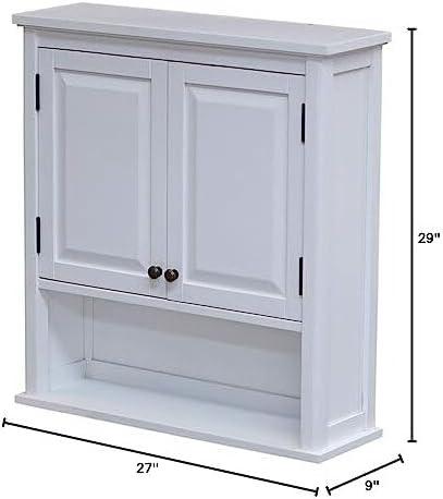 29"x27" Dorset Wall Mounted Bath Storage Cabinet White - Alaterre Furniture