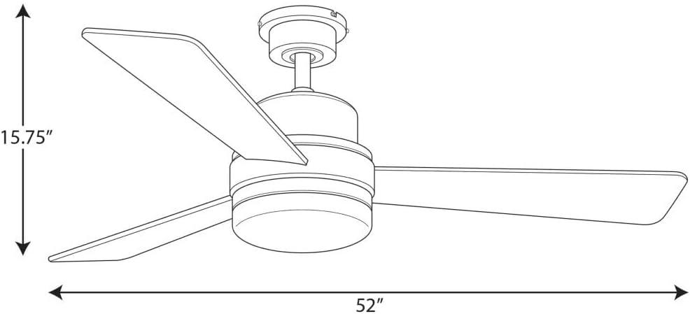 Trevina II 52" Architectural Bronze Ceiling Fan with LED Light