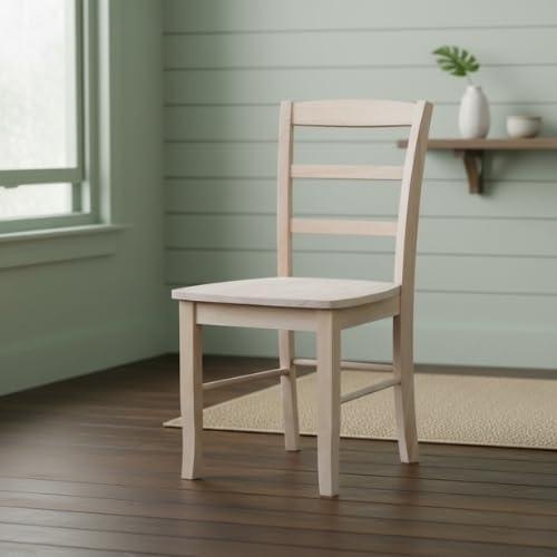 Set of 2 Madrid Ladderback Chairs Unfinished - International Concepts