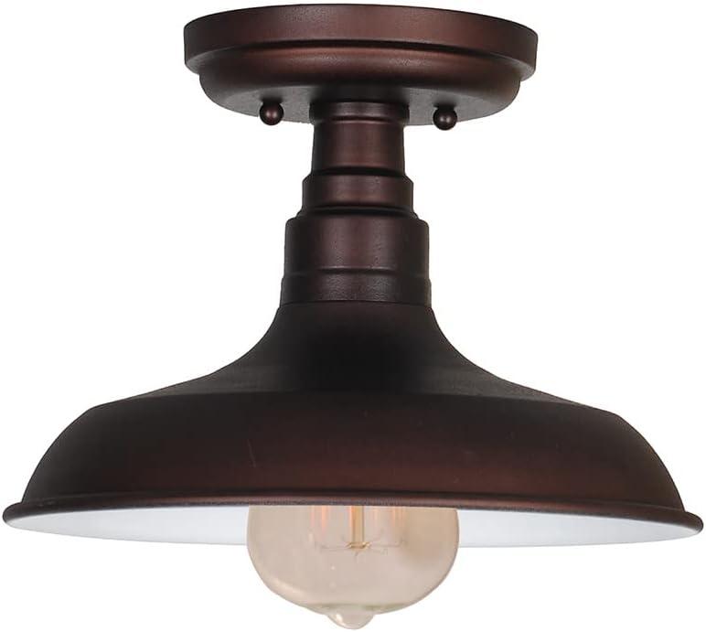 Kimball 7.87" Coffee Bronze Semi-Flush Mount Ceiling Light