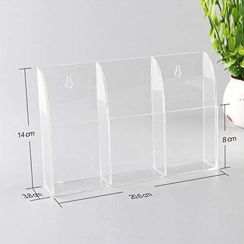 APSOONSELL Remote Control Holder Organizer Wall Mount Acrylic Tidy for Air Conditioner, TV Box, Stereo, 3 Slots
