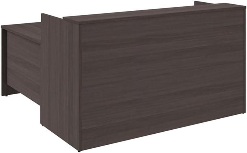 Arrive 72W x 72D L Shaped Reception Desk in Storm Gray - Engineered Wood