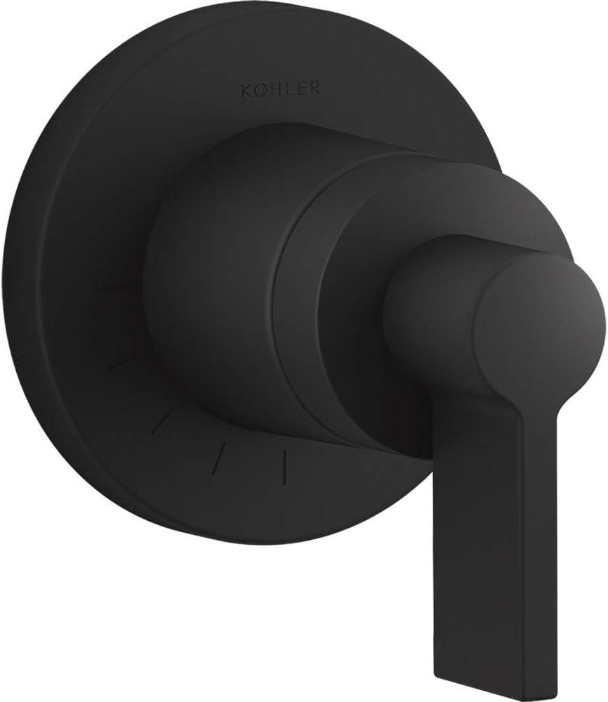 Matte Black Modern Lever Volume Control Valve Trim