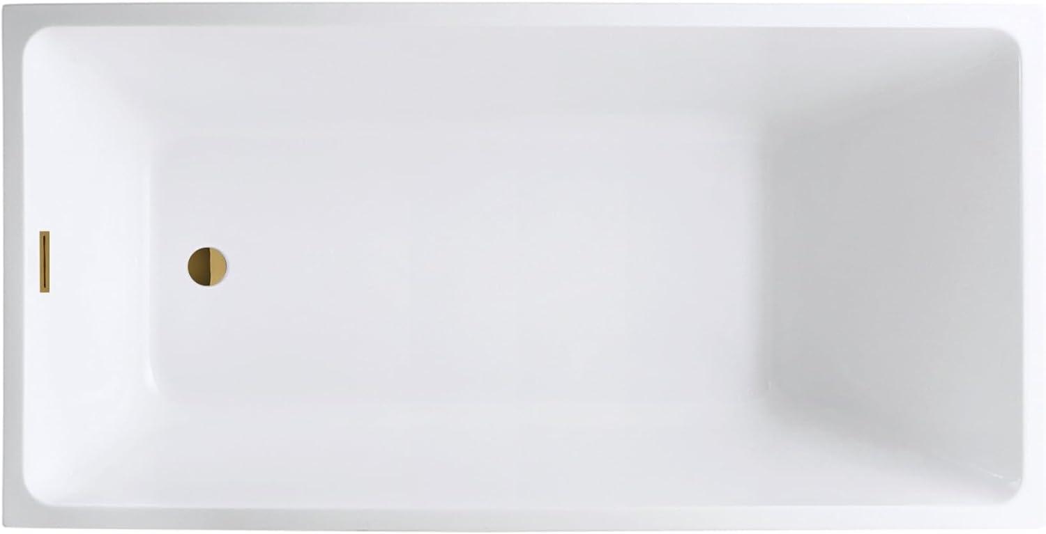47" x 29" Freestanding Soaking Acrylic Bathtub