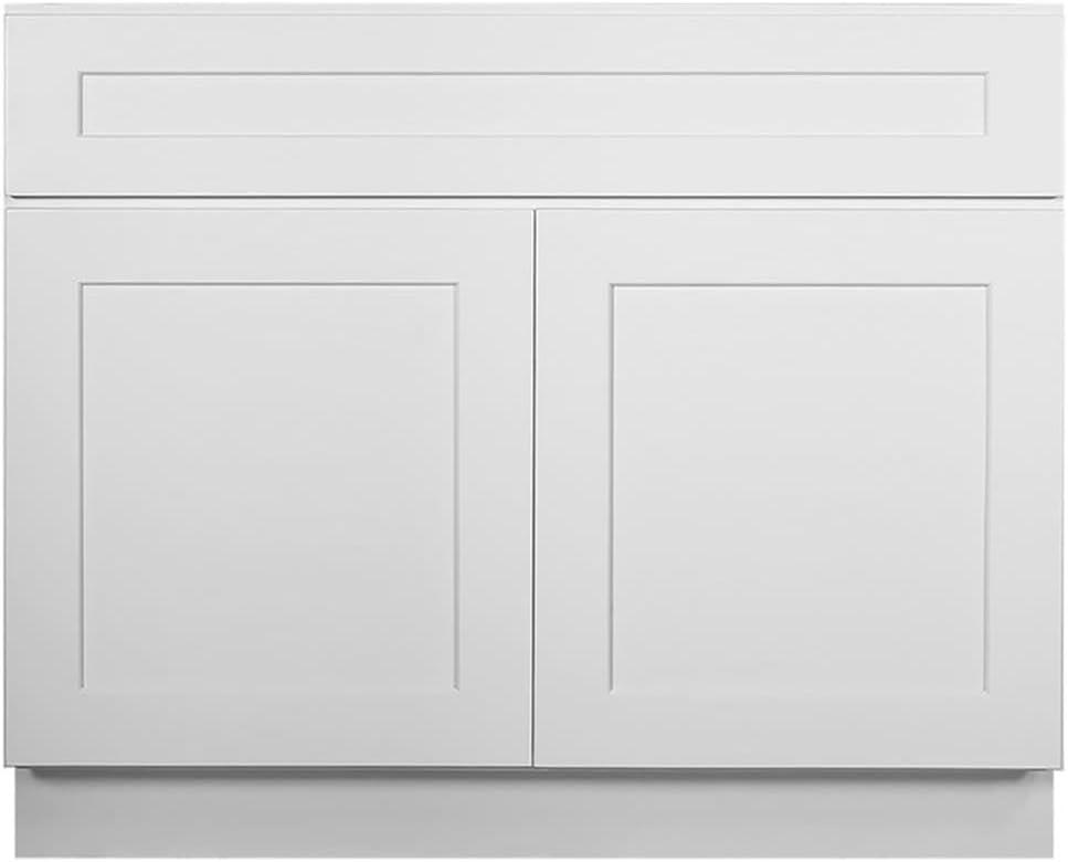 Brookings White Shaker 42" Sink Base Cabinet