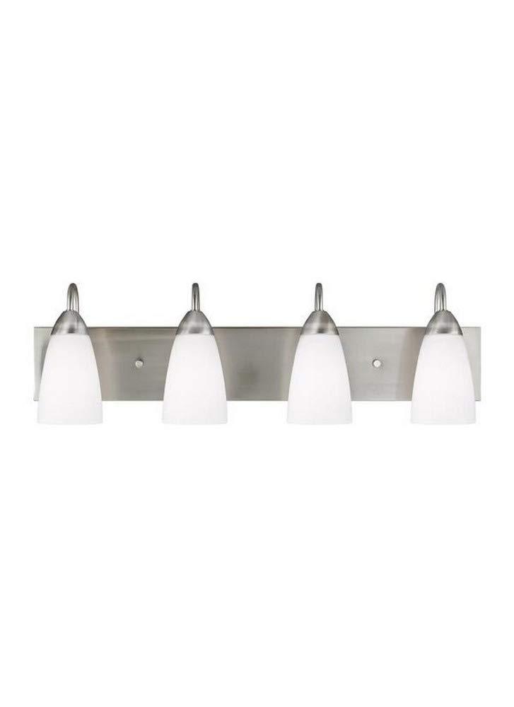 Generation Lighting Seville 28.375-in 4 -Light Brushed Nickel Traditional Vanity light