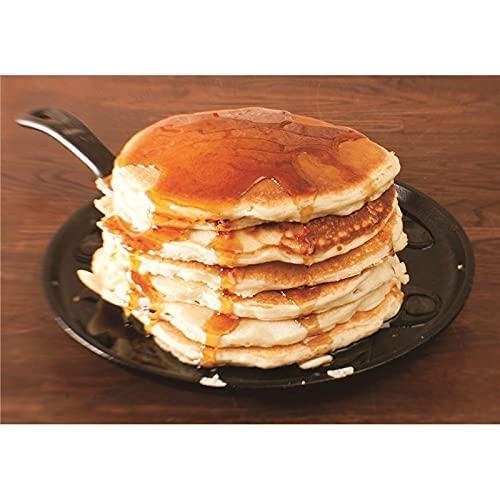 Lodge 10.5" Cast Iron Griddle: Preseasoned Nonstick Crepe Pan, Smooth Surface & Gas Compatible, Hand Wash, Black
