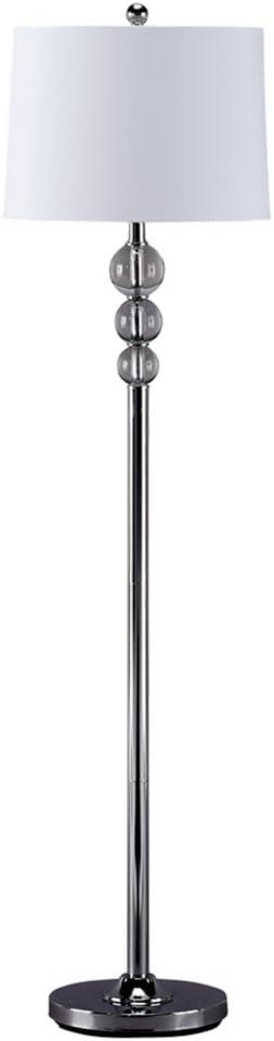 Joaquin 56.25" Chrome and Crystal Contemporary Floor Lamp