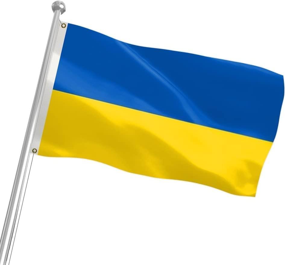 Helenmas Flags_ Banners & Accessories Ukraine Flag 3x5ft Ukrainian Flags Banner Polyester Flags Outdoor Indoor Decoration Flag Double Stitched Polyester with Brass Grommets