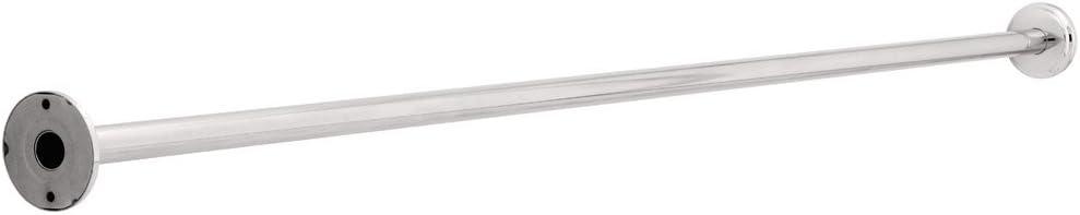 Franklin Brass 1" x 60" Shower Rod with Step Style Flanges, Available in Multiple Colors