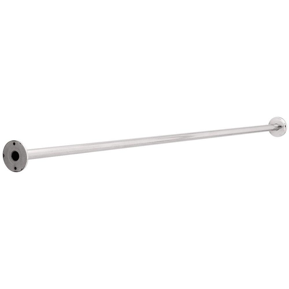Franklin Brass 1" x 60" Shower Rod with Step Style Flanges, Available in Multiple Colors