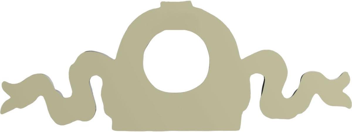 Gray Polyurethane Rectangular Decorative Wreath Onlay