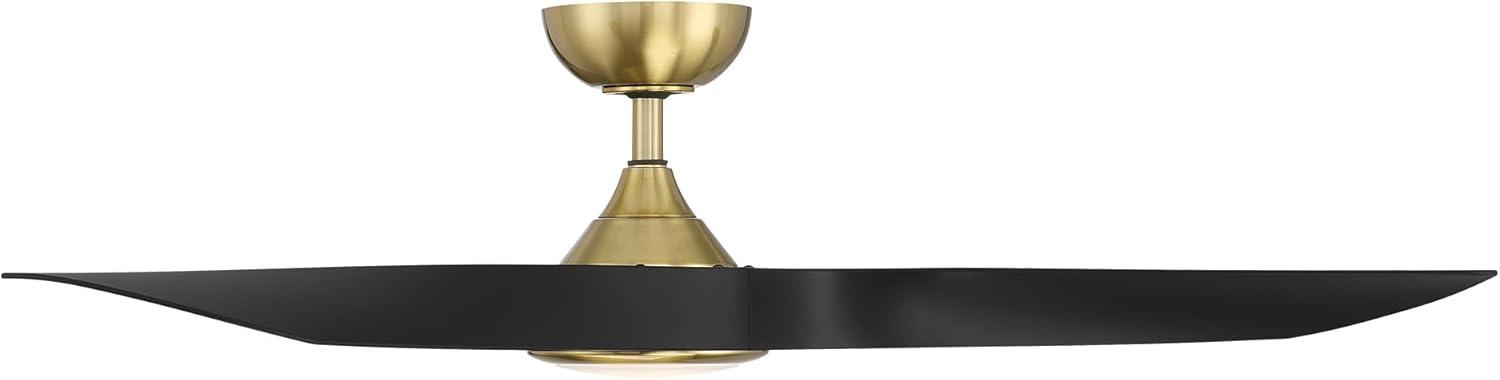 54" Swirl 3 - Blade Outdoor LED Smart Propeller Ceiling Fan with Remote Control and Light Kit Included