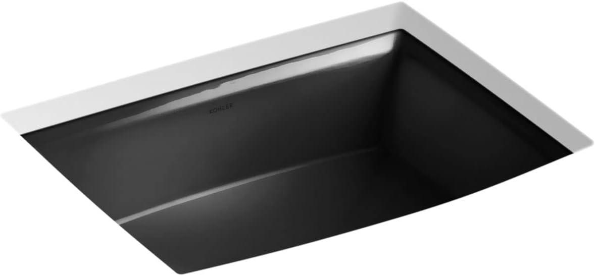 Archer Black Ceramic Undermount Bathroom Sink