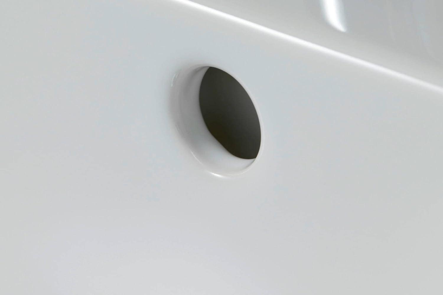 Duravit 045470-1HOLE White Ceramic 51.08 lb Rectangular Wall Mount Bathroom Sink